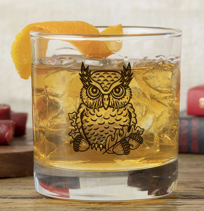 Whiskey Rock Glasses Owl