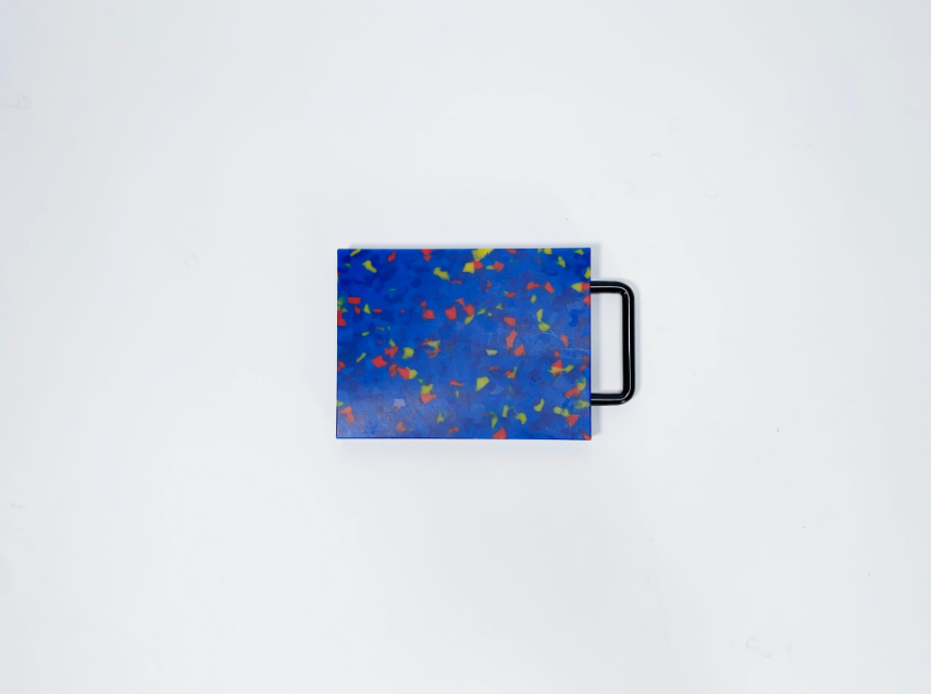 Small Cutting Board with Handle - Blue