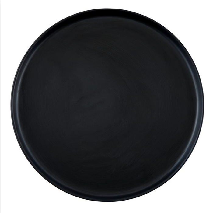 Melamine Plate For Domes Black Large