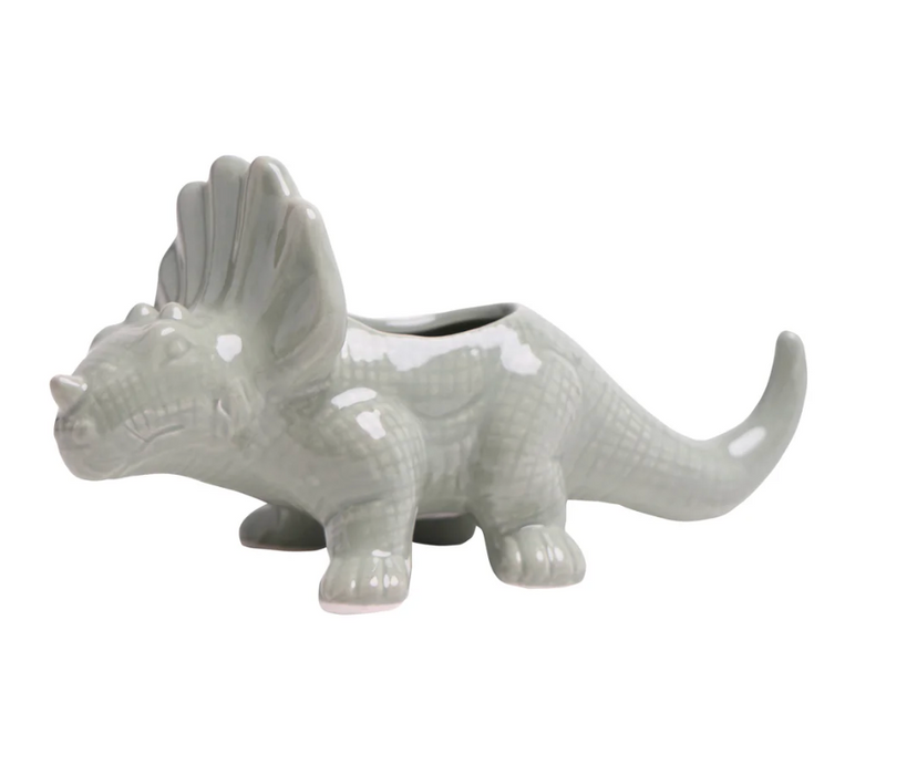 triceratops plant pot Dinosaur Ceramic Indoor Plant Pot For Succulents 3.5" Triceratops