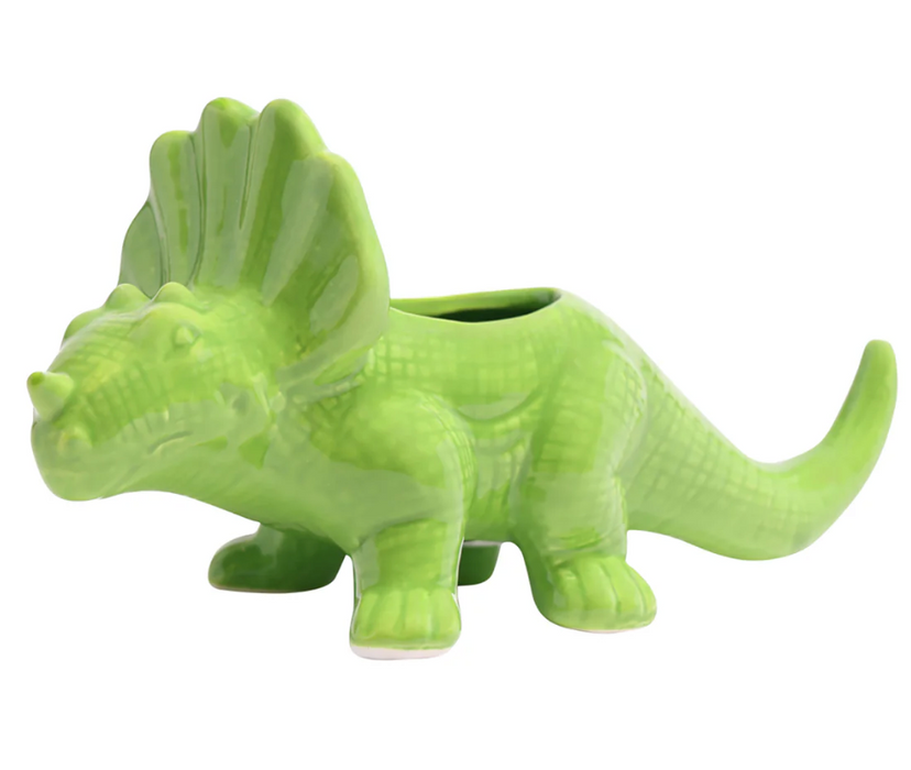 triceratops plant pot Dinosaur Ceramic Indoor Plant Pot For Succulents 3.5" Triceratops