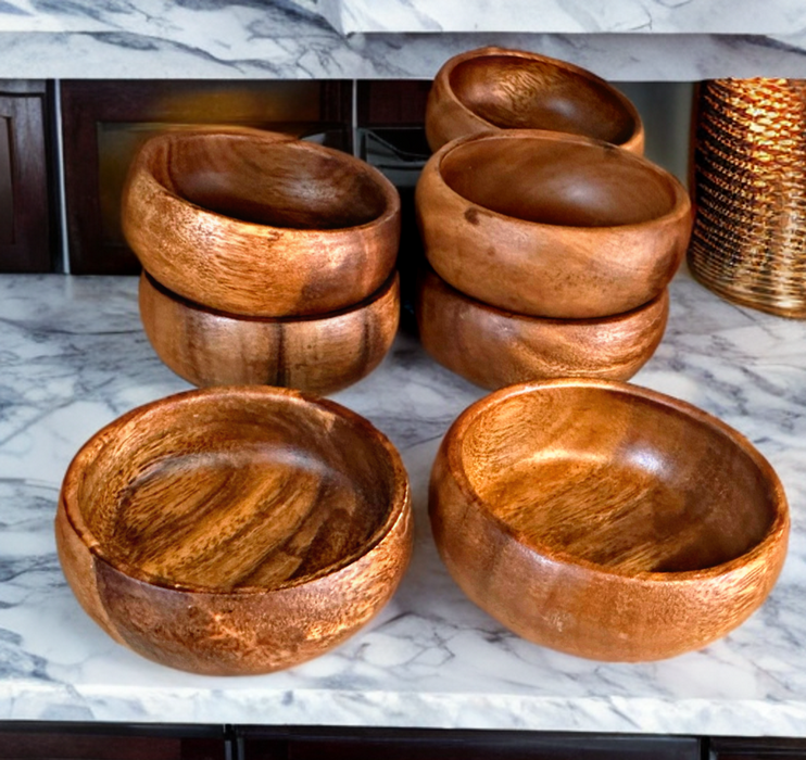 Wood Acacia Prep or Serving Bowl