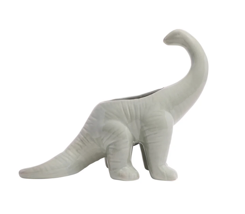 indoor dinosaur planter Dinosaur Ceramic Indoor Plant Pot For Succulents 3.5" Brontosaurus