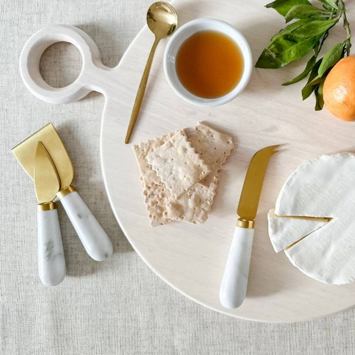 Marble Cheese Knife Set Black or White