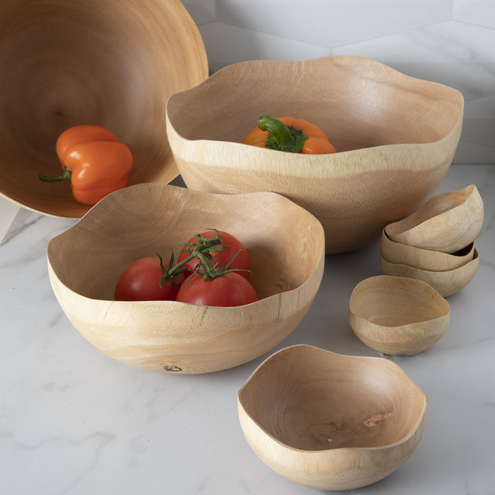 Kiln Mango Wood Wave Edge Bowl - Medium